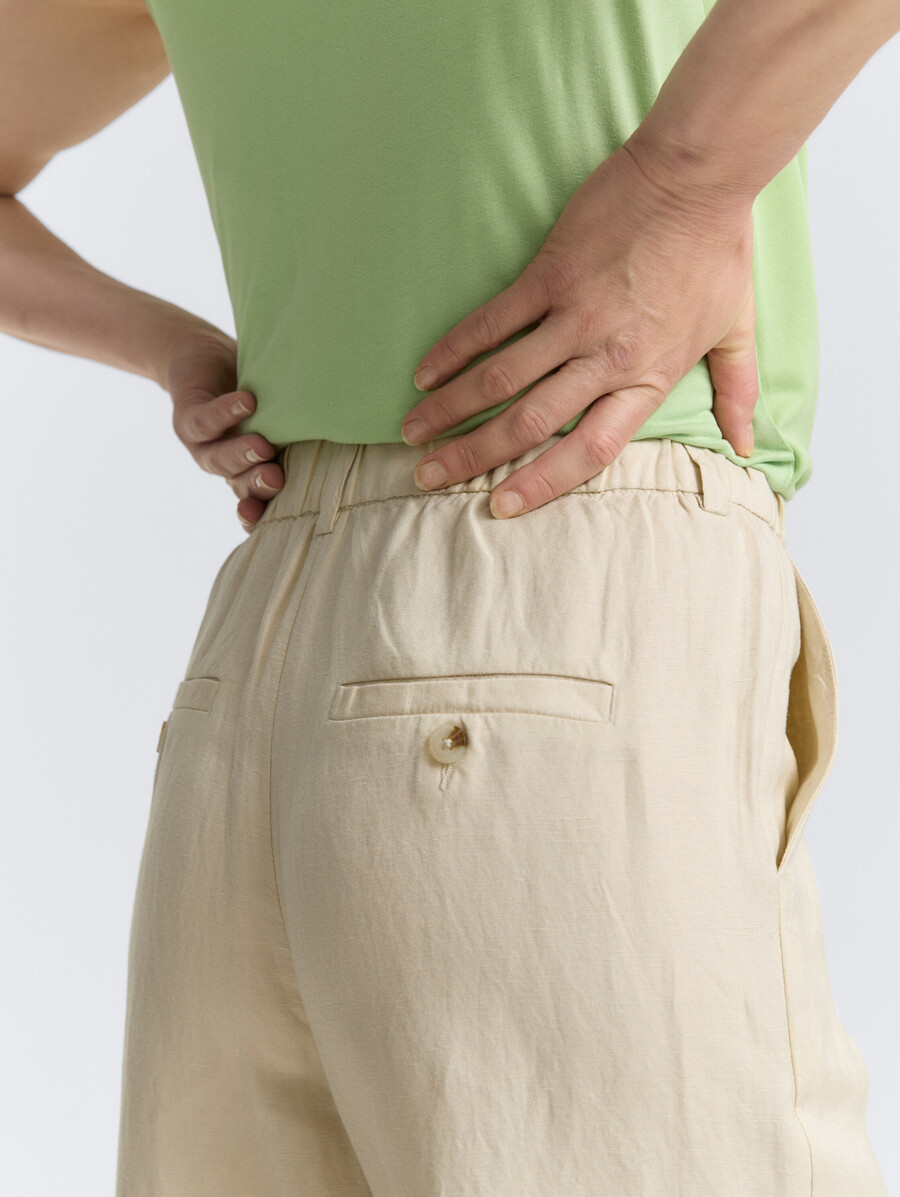 culotte-hose mit leinenanteil