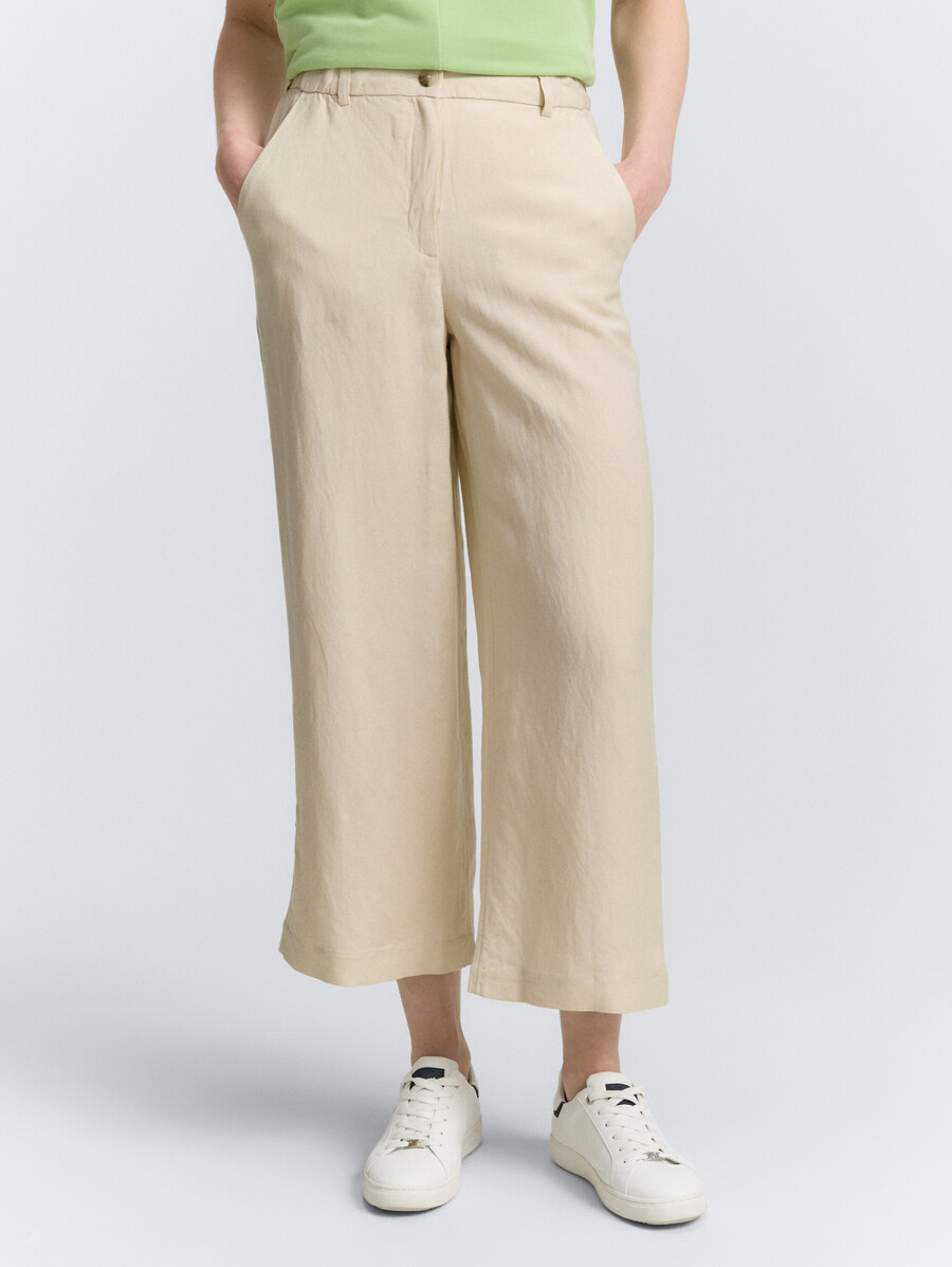 culotte-hose mit leinenanteil