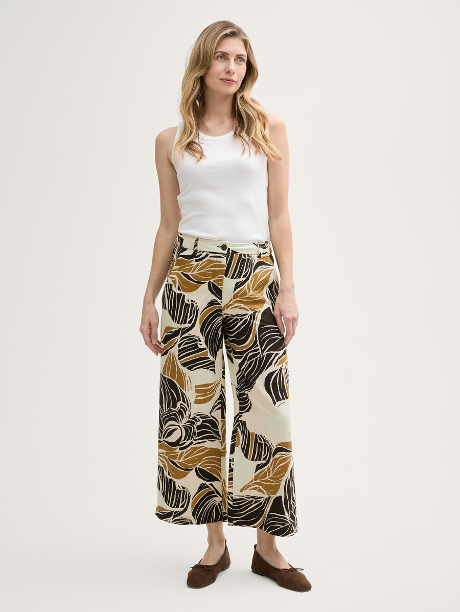 culotte-hose mit leinenanteil