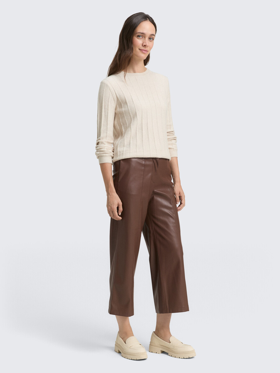 culotte-hose in lederoptik