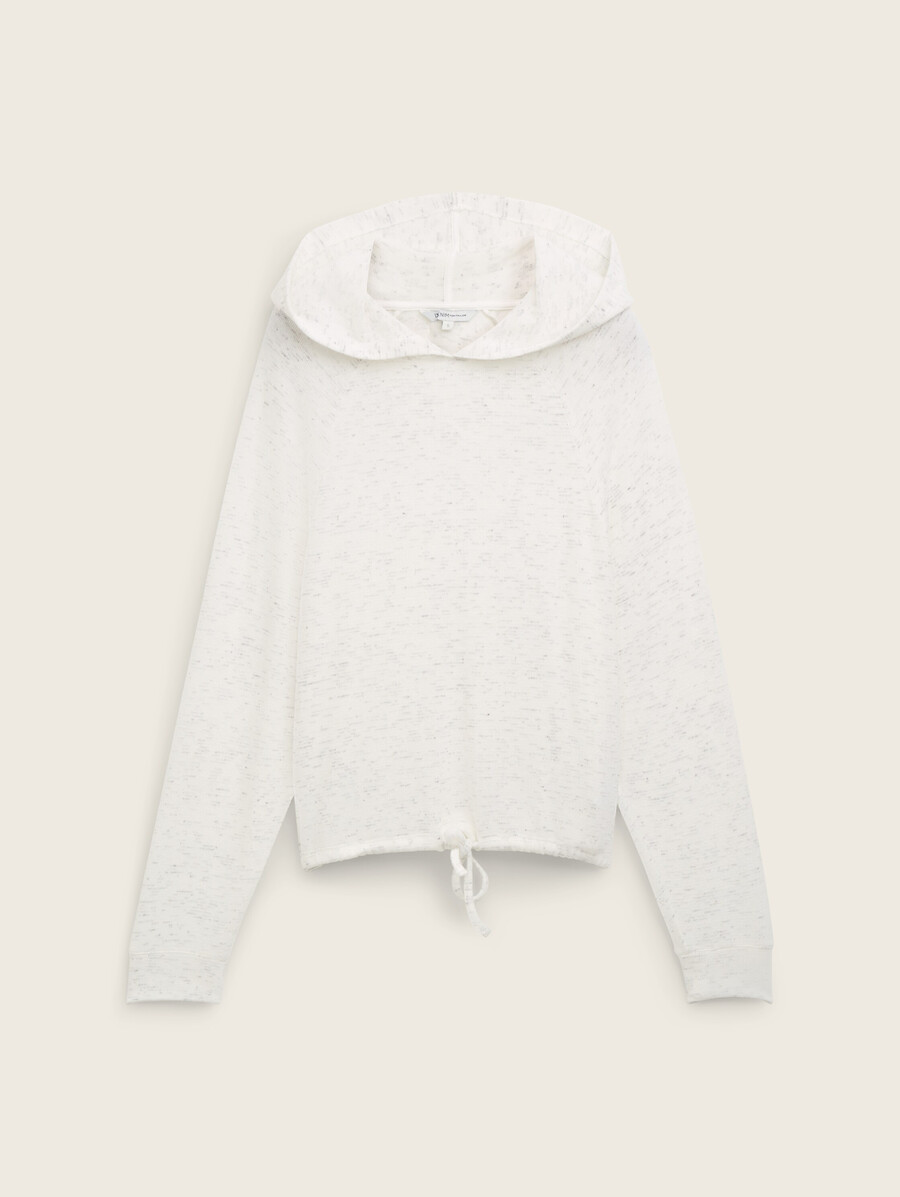 jersey-hoodie in melange-optik