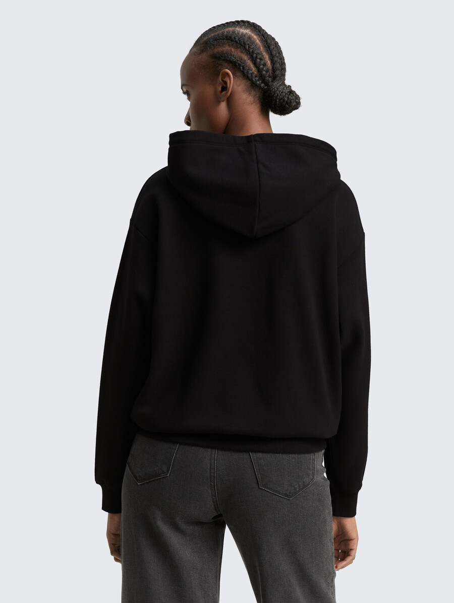 oversized hoodie sweatshirt mit glitzerapplikation