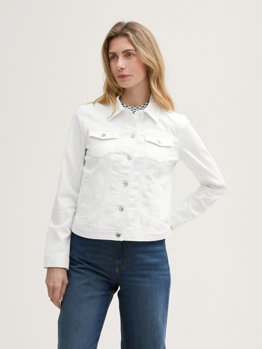 jeansjacke mit eingrifftaschen