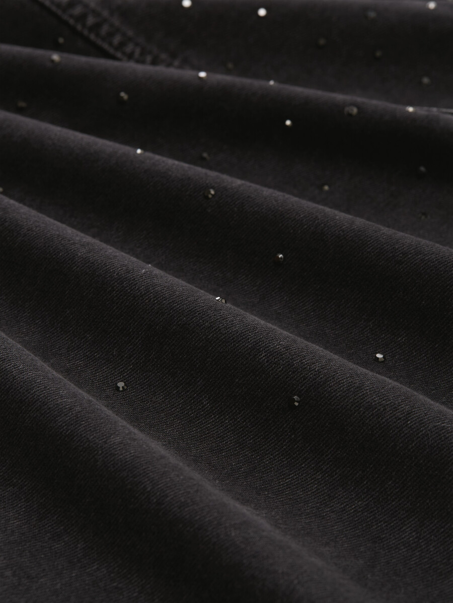 jeansjacke mit strasssteinen