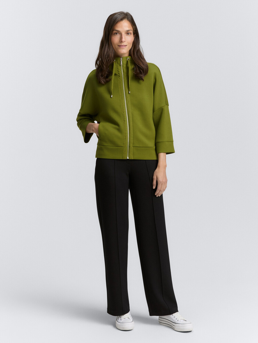 kastenförmig geschnittene scuba-sweatshirtjacke
