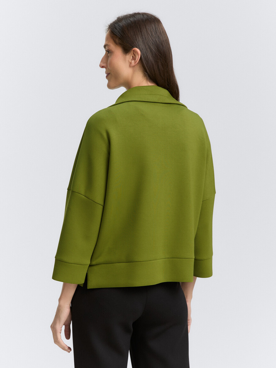kastenförmig geschnittene scuba-sweatshirtjacke