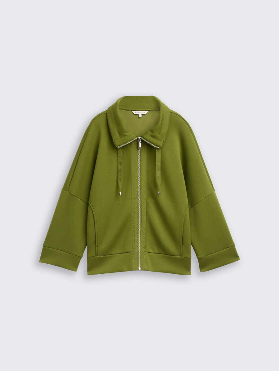 kastenförmig geschnittene scuba-sweatshirtjacke