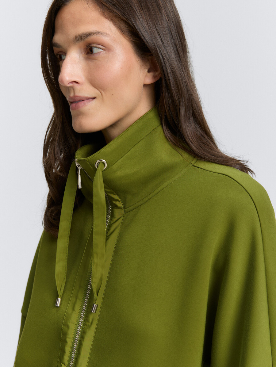 kastenförmig geschnittene scuba-sweatshirtjacke