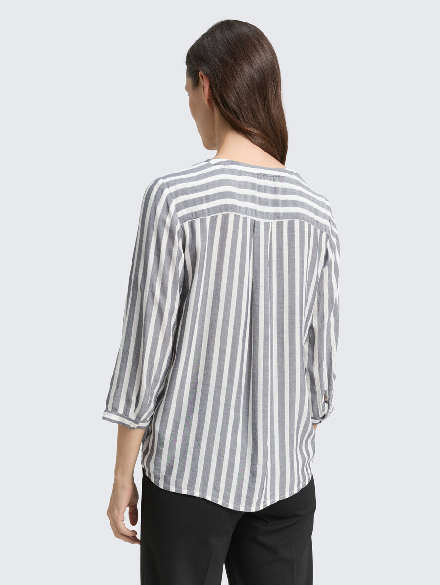 gestreifte bluse mit taschen