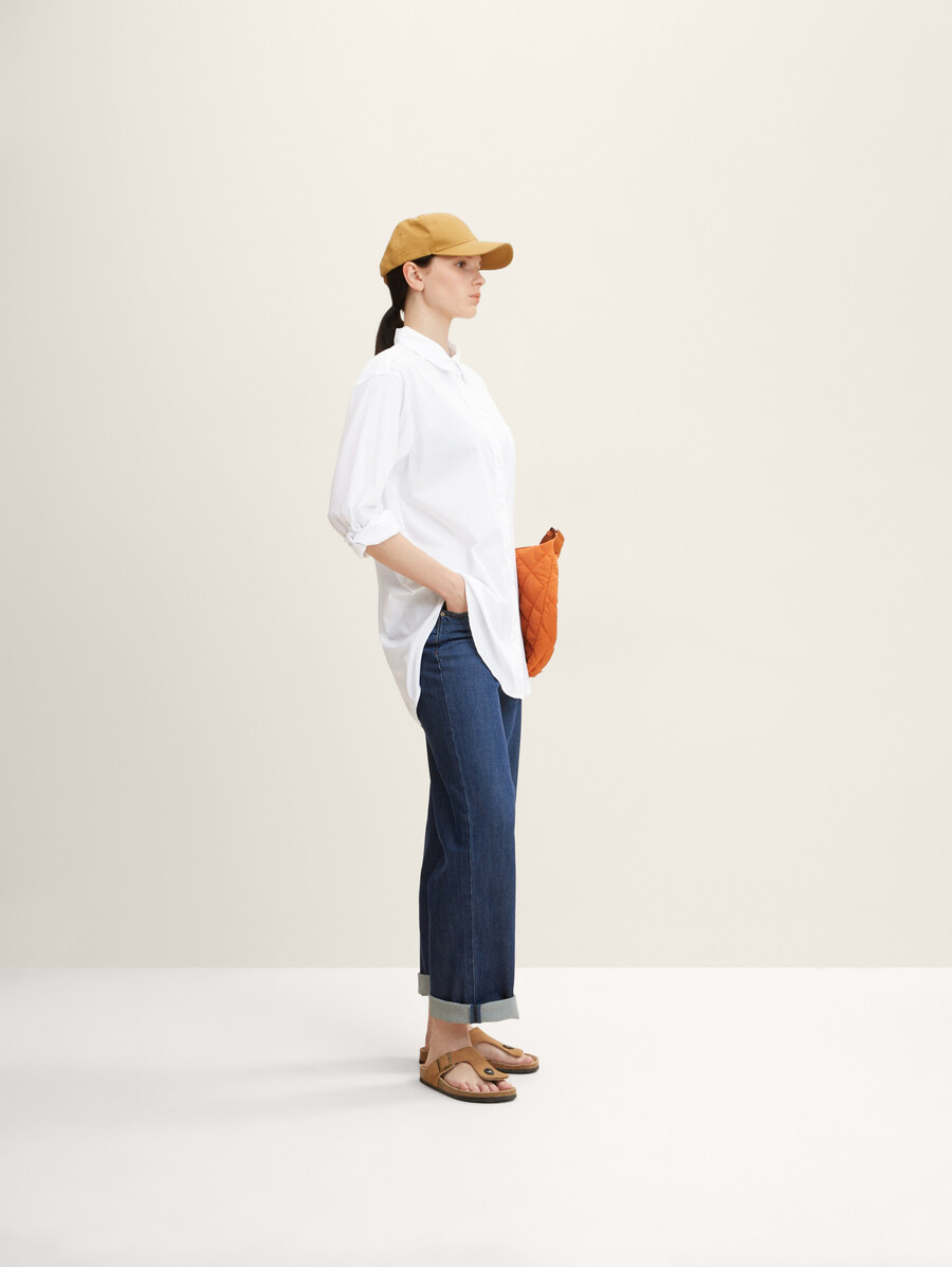 langes hemd mit brusttasche