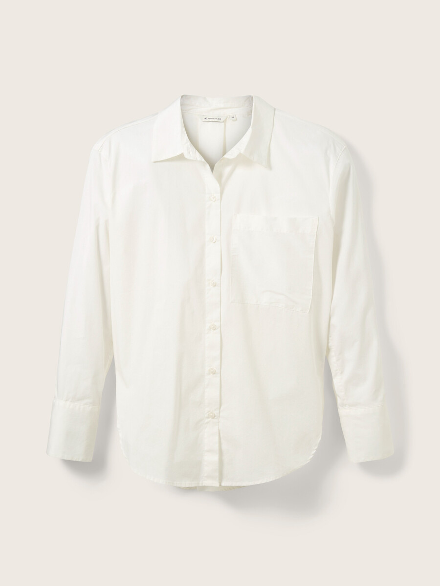 bluse mit aufgesetzter brusttasche