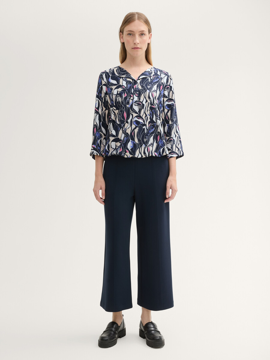 gemusterte bluse mit lenzing ecovero