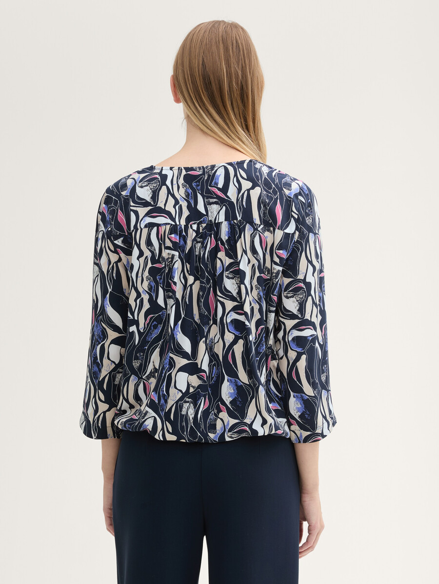 gemusterte bluse mit lenzing ecovero