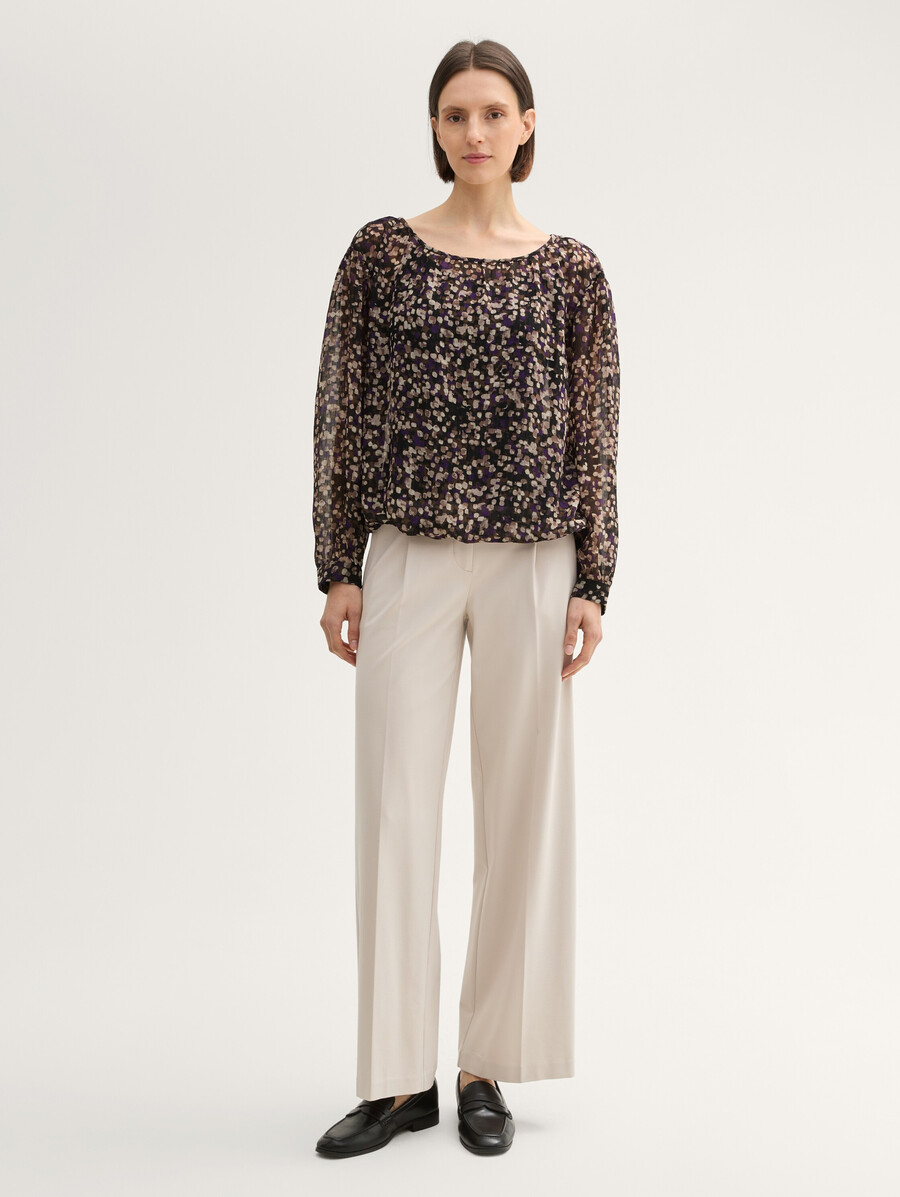 gemusterte chiffonbluse