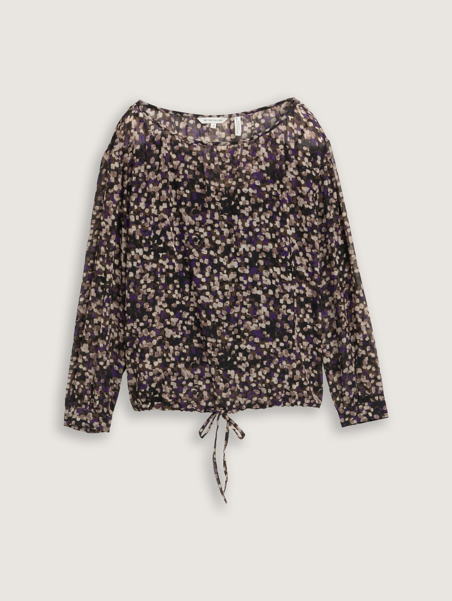 gemusterte chiffonbluse