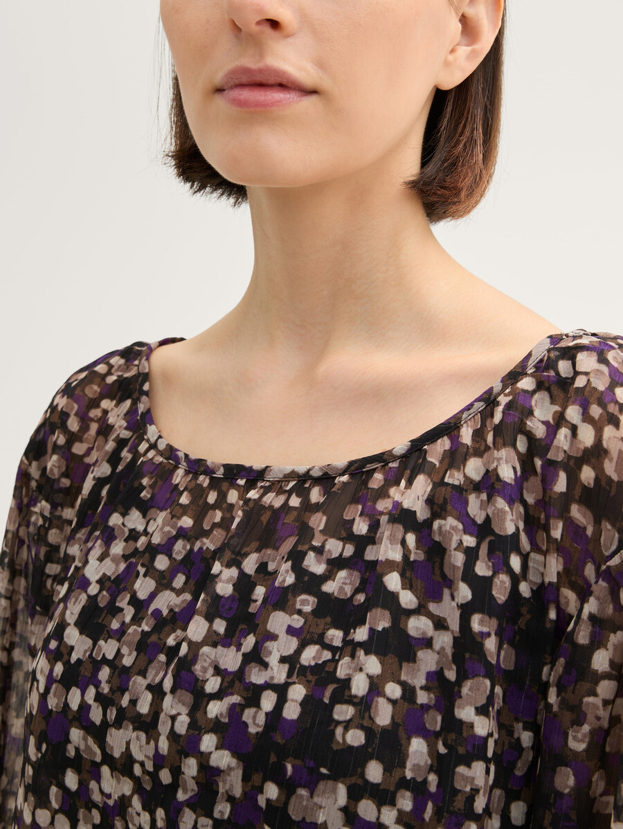 gemusterte chiffonbluse