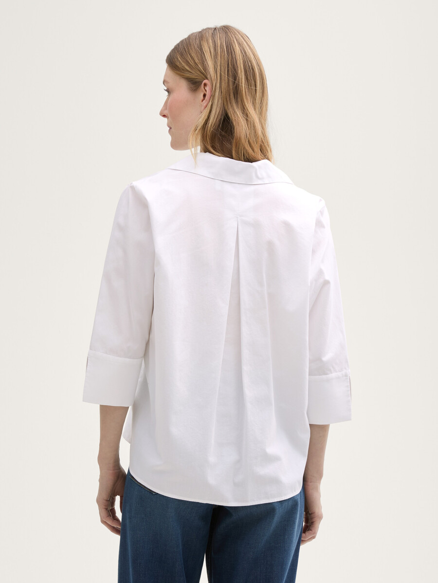 locker geschnittene bluse mit kragen