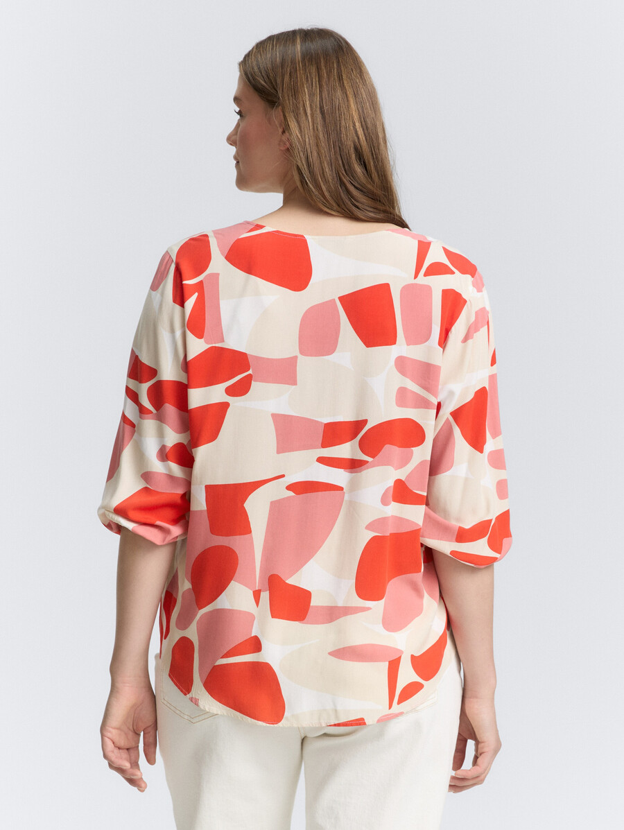 plus size - gemusterte bluse