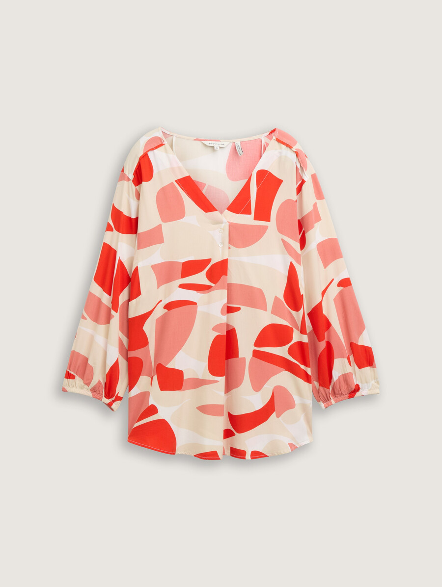 plus size - gemusterte bluse