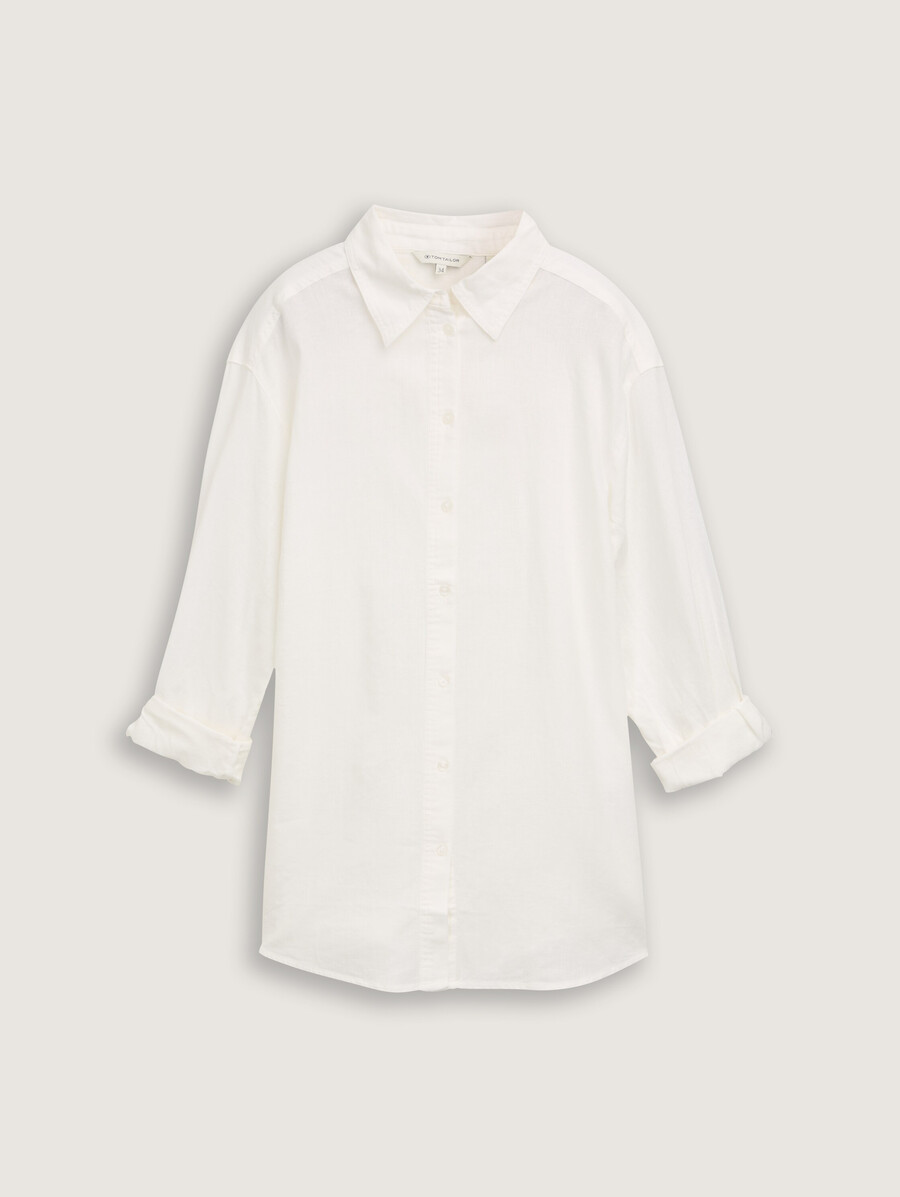 oversize-bluse aus leinen