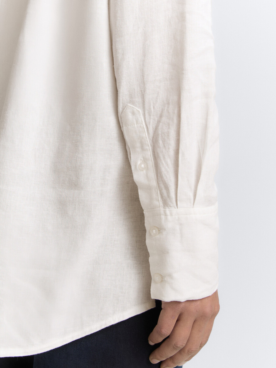 oversize-bluse aus leinen