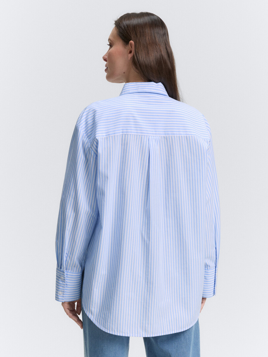 locker geschnittene popeline-hemdbluse