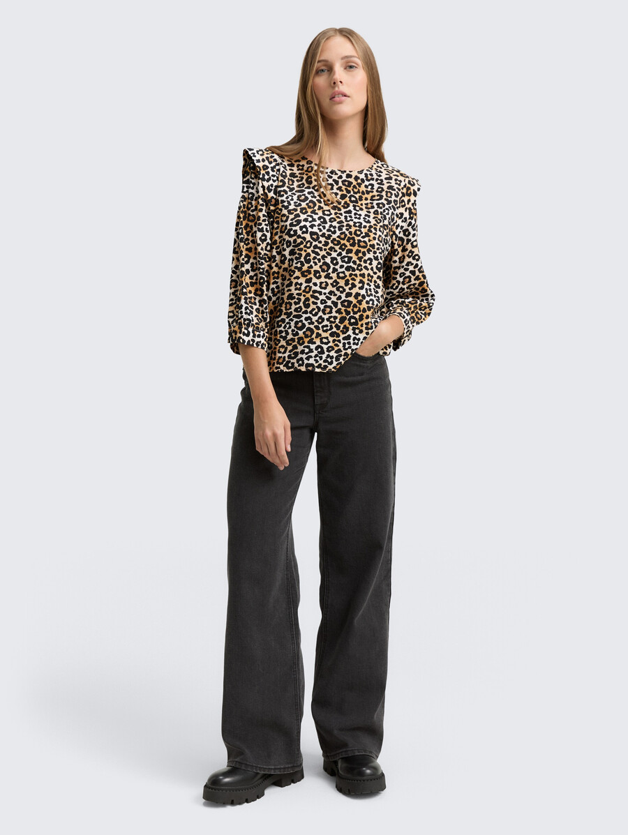bluse mit lockerer passform
