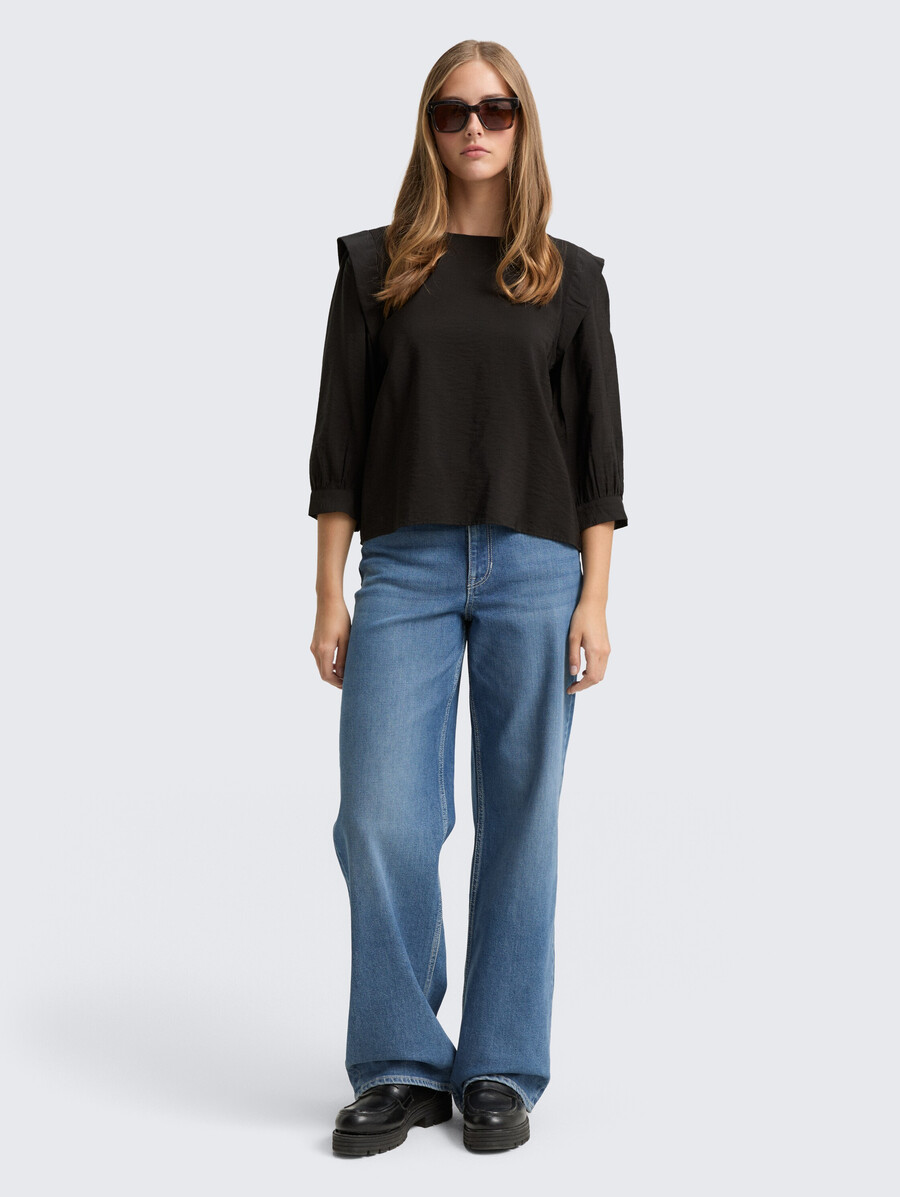 bluse mit lockerer passform