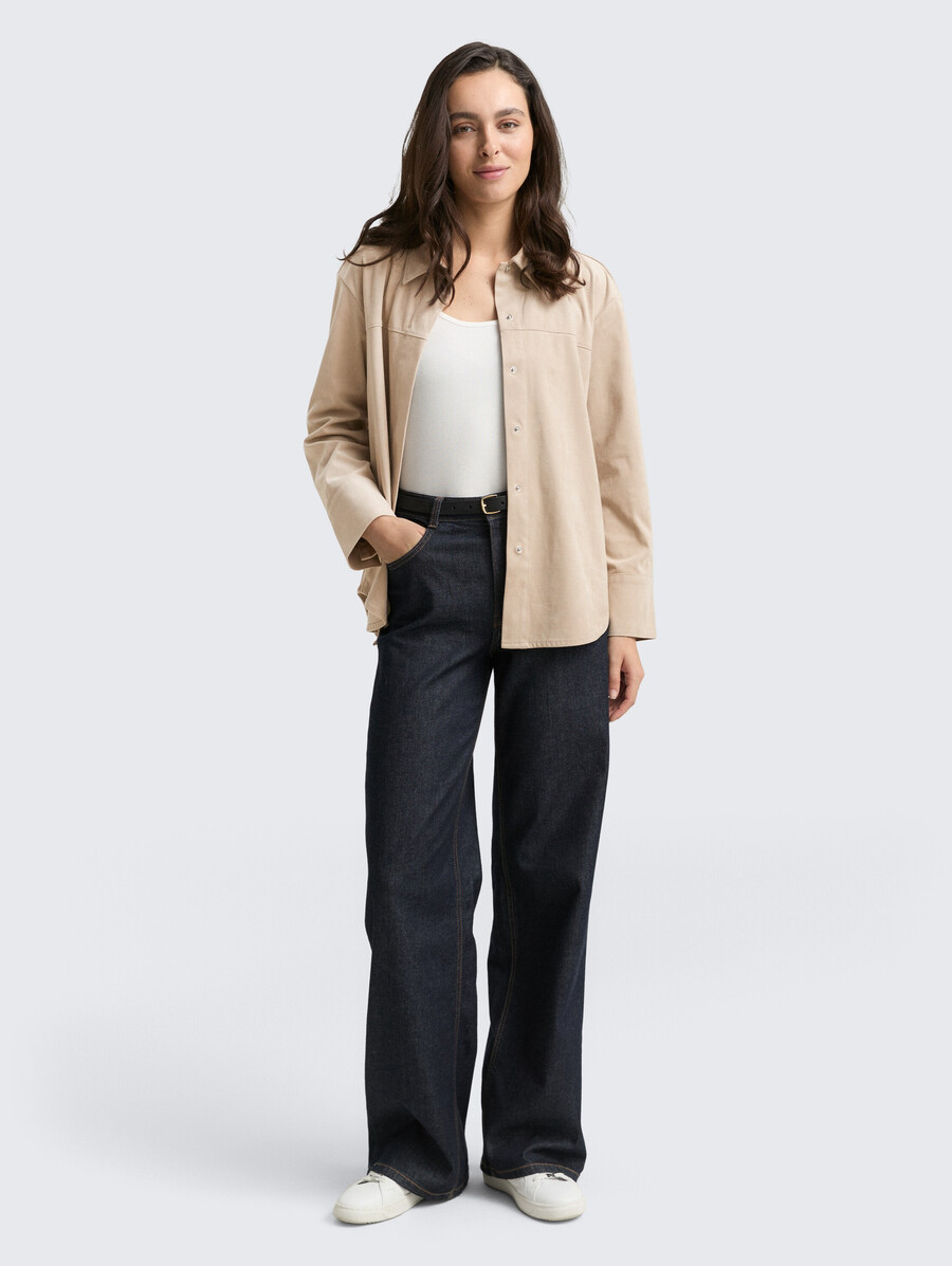 overshirt in wildlederoptik