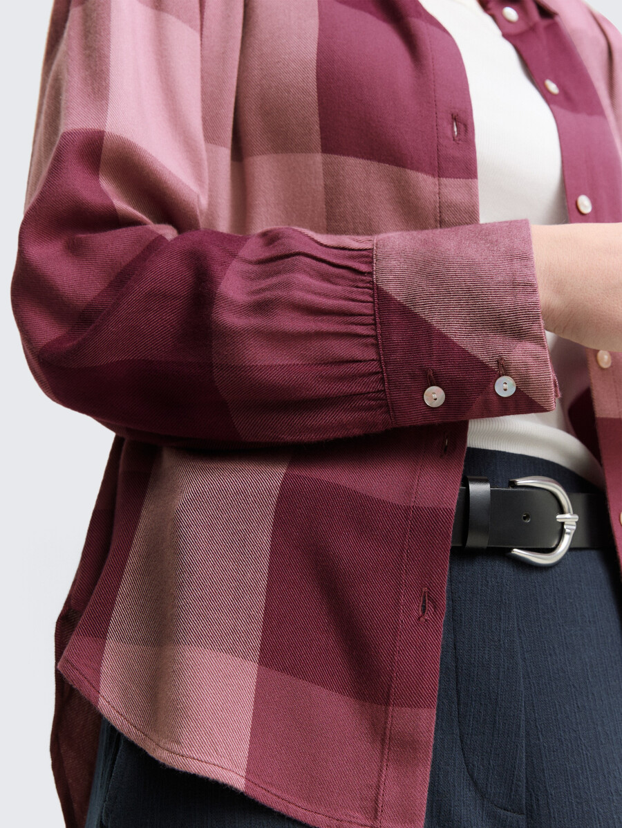 hemdbluse mit karomuster