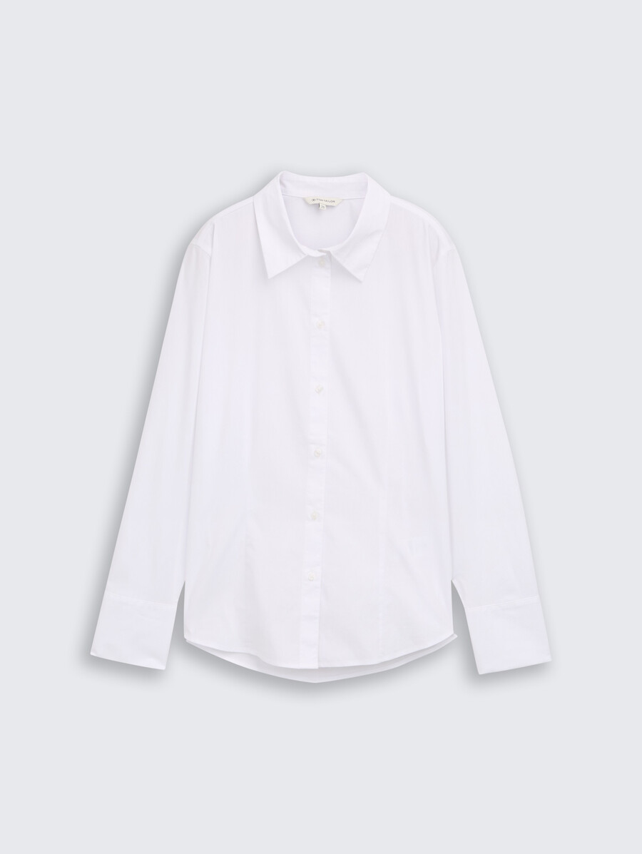 figurbetonte popeline-bluse