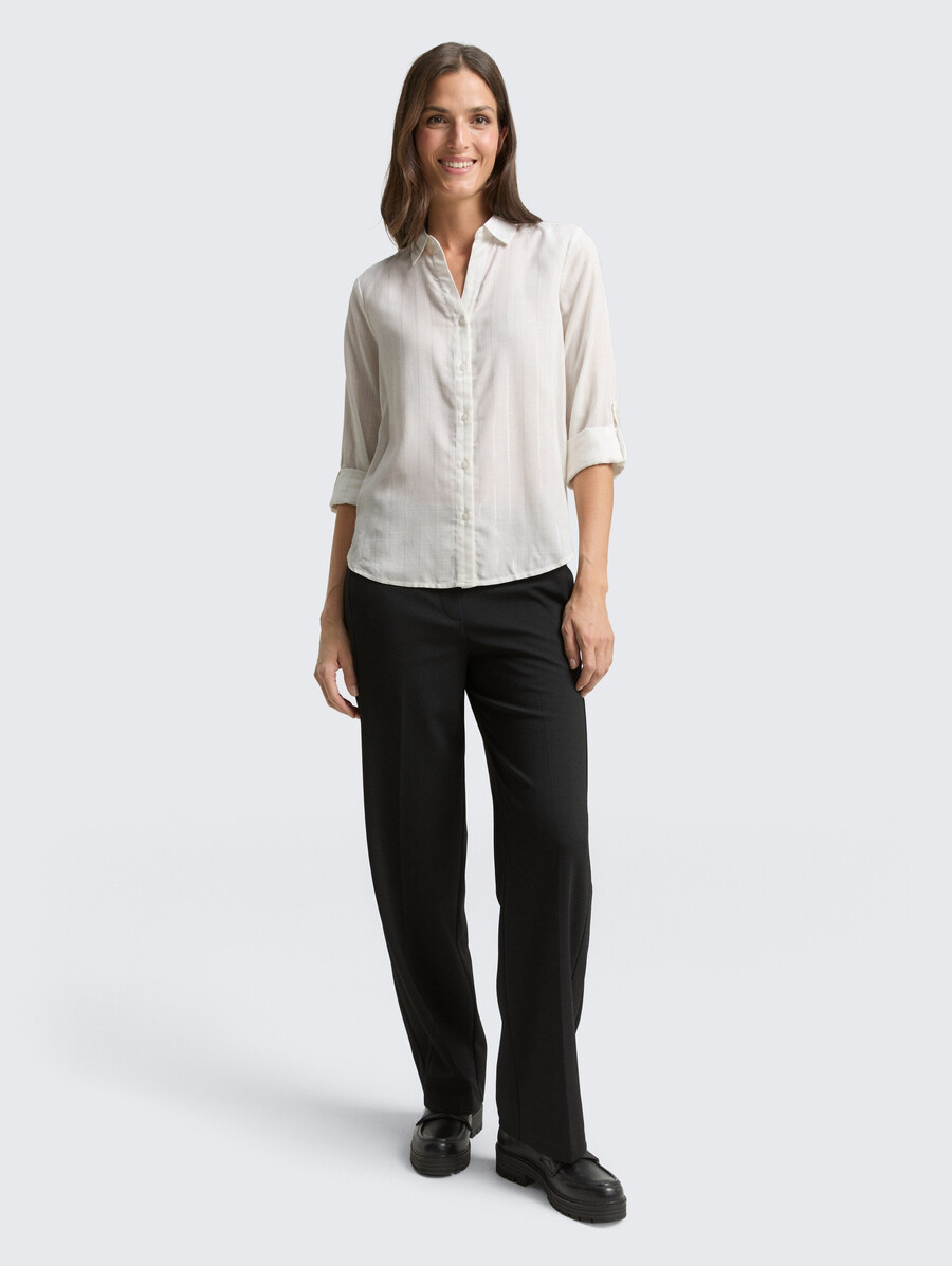 bluse mit streifen in glitzeroptik