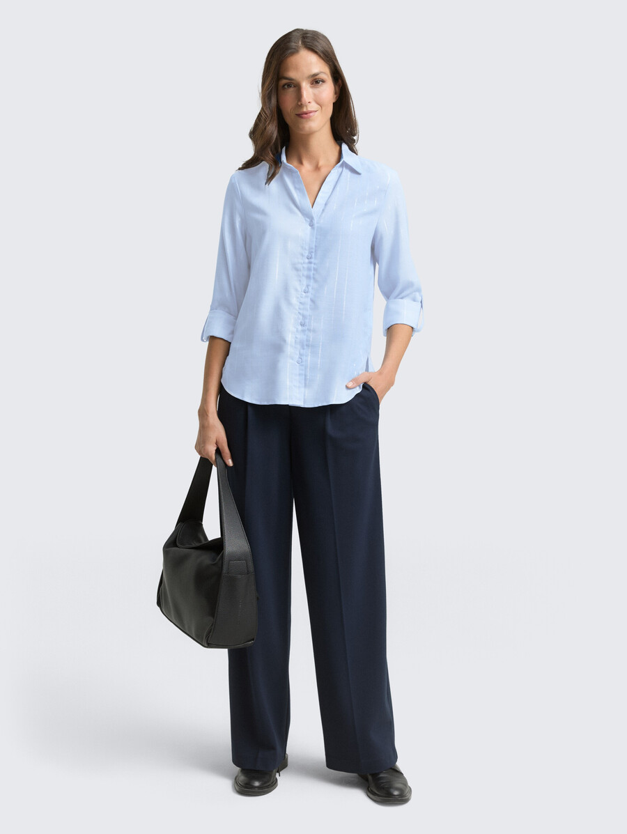 bluse mit streifen in glitzeroptik
