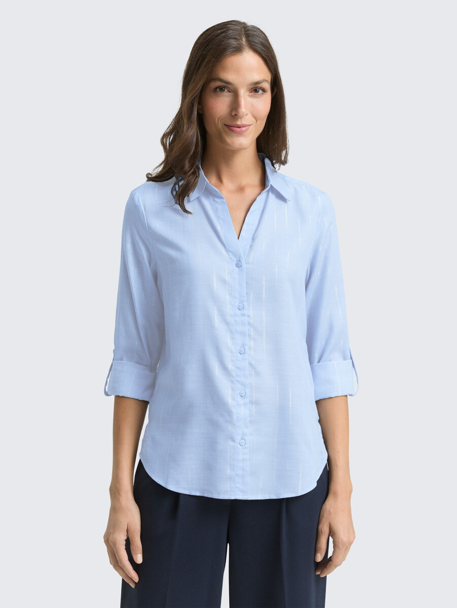 bluse mit streifen in glitzeroptik