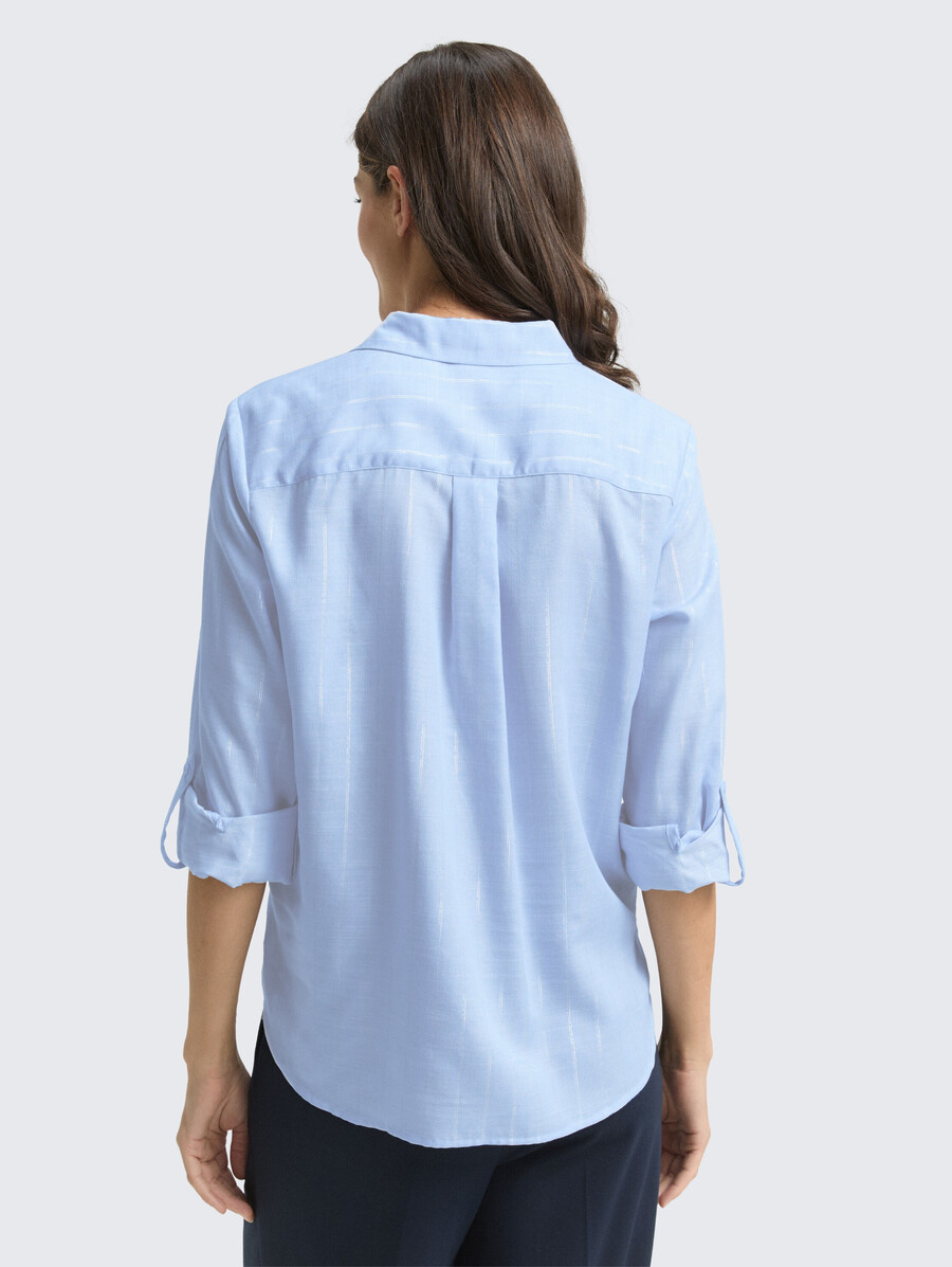 bluse mit streifen in glitzeroptik