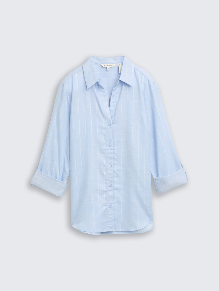 bluse mit streifen in glitzeroptik