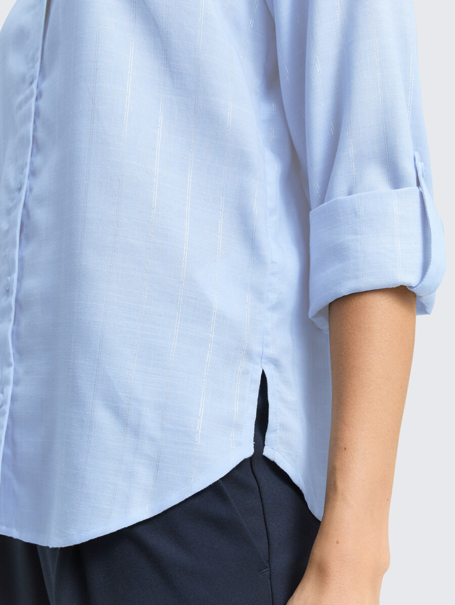 bluse mit streifen in glitzeroptik