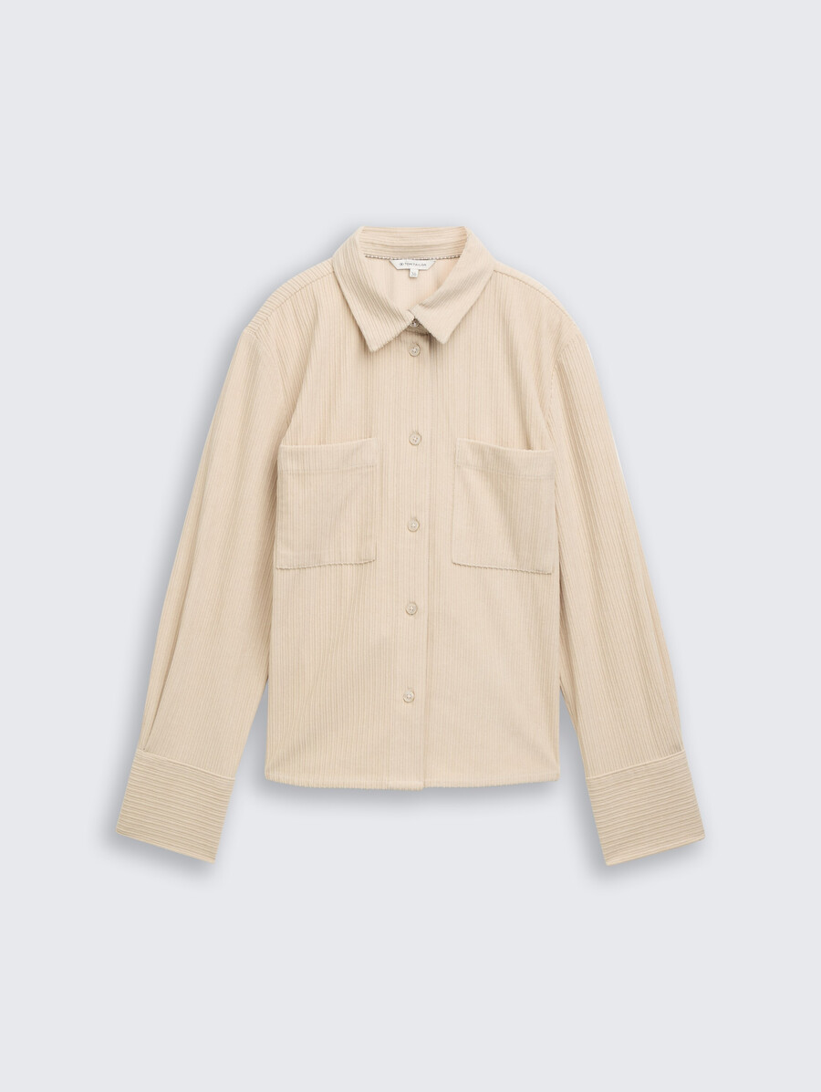 locker geschnittene cordbluse
