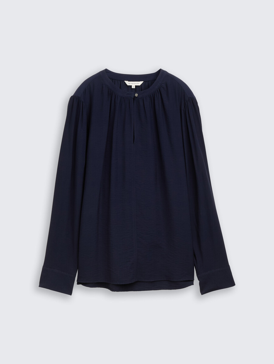 crinkle-bluse mit rüschen