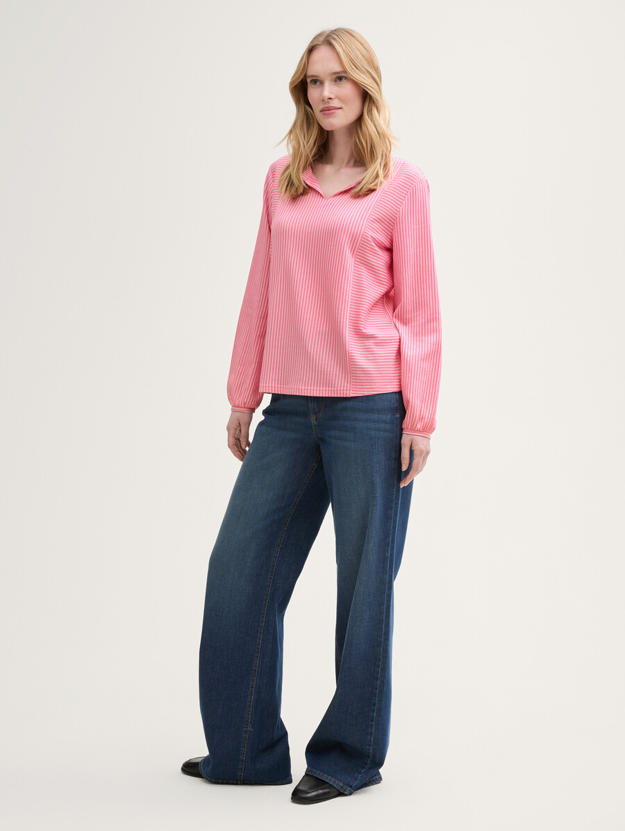 bluse mit streifenmuster