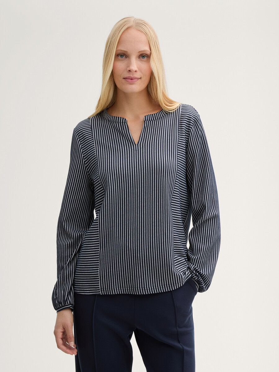 bluse mit streifenmuster