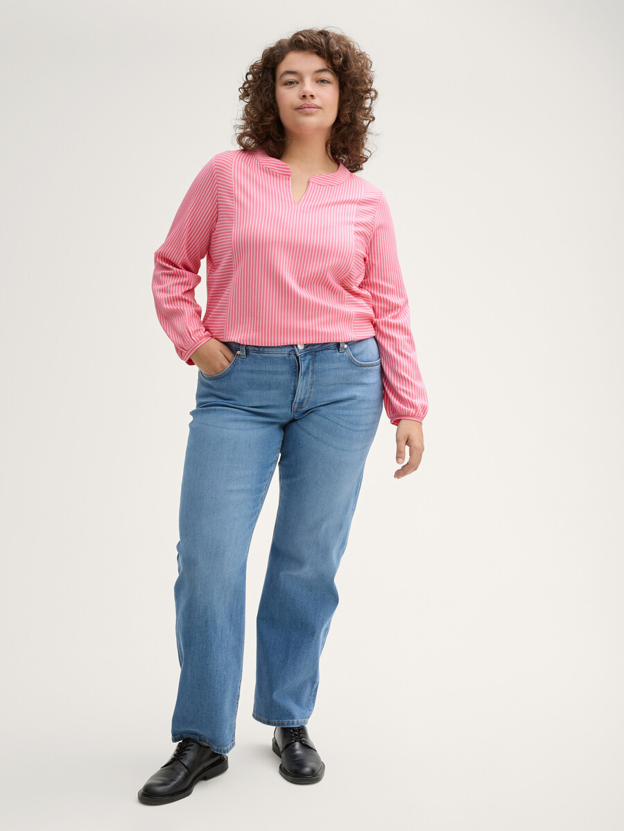 plus size - bluse mit streifenmuster