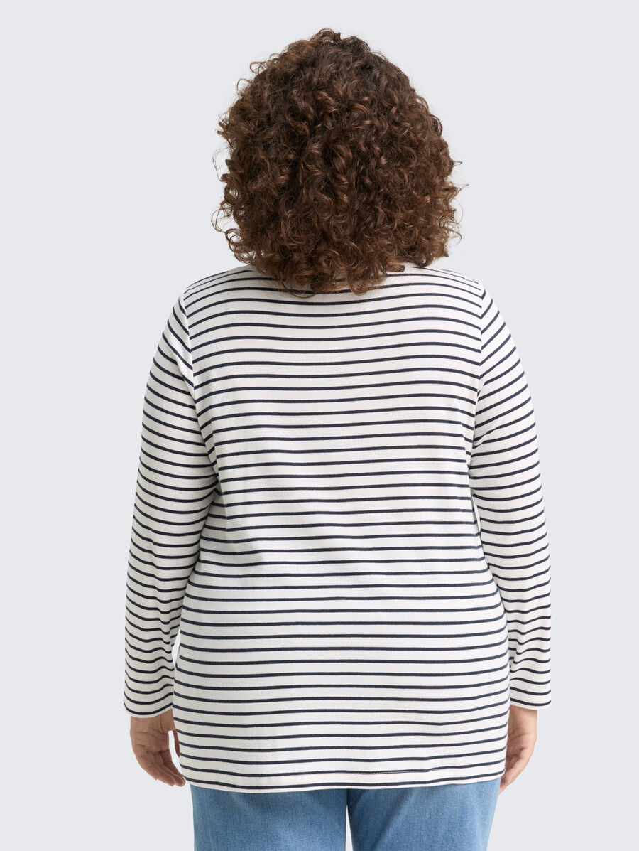 plus size - langärmeliges hemd mit streifenmuster