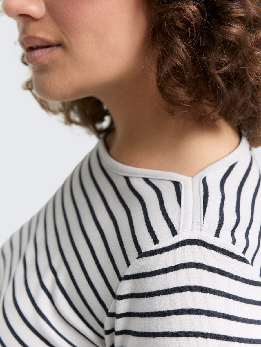 plus size - langärmeliges hemd mit streifenmuster