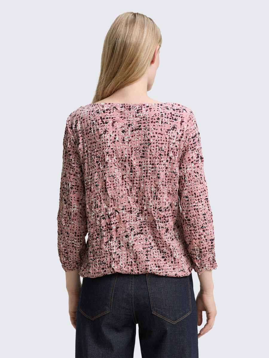 crinkle-bluse mit muster