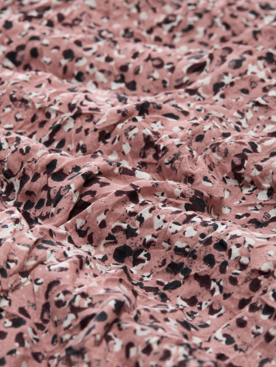 crinkle-bluse mit muster
