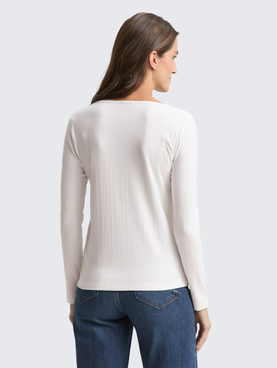 schmal geschnittenes henley-langarmhemd