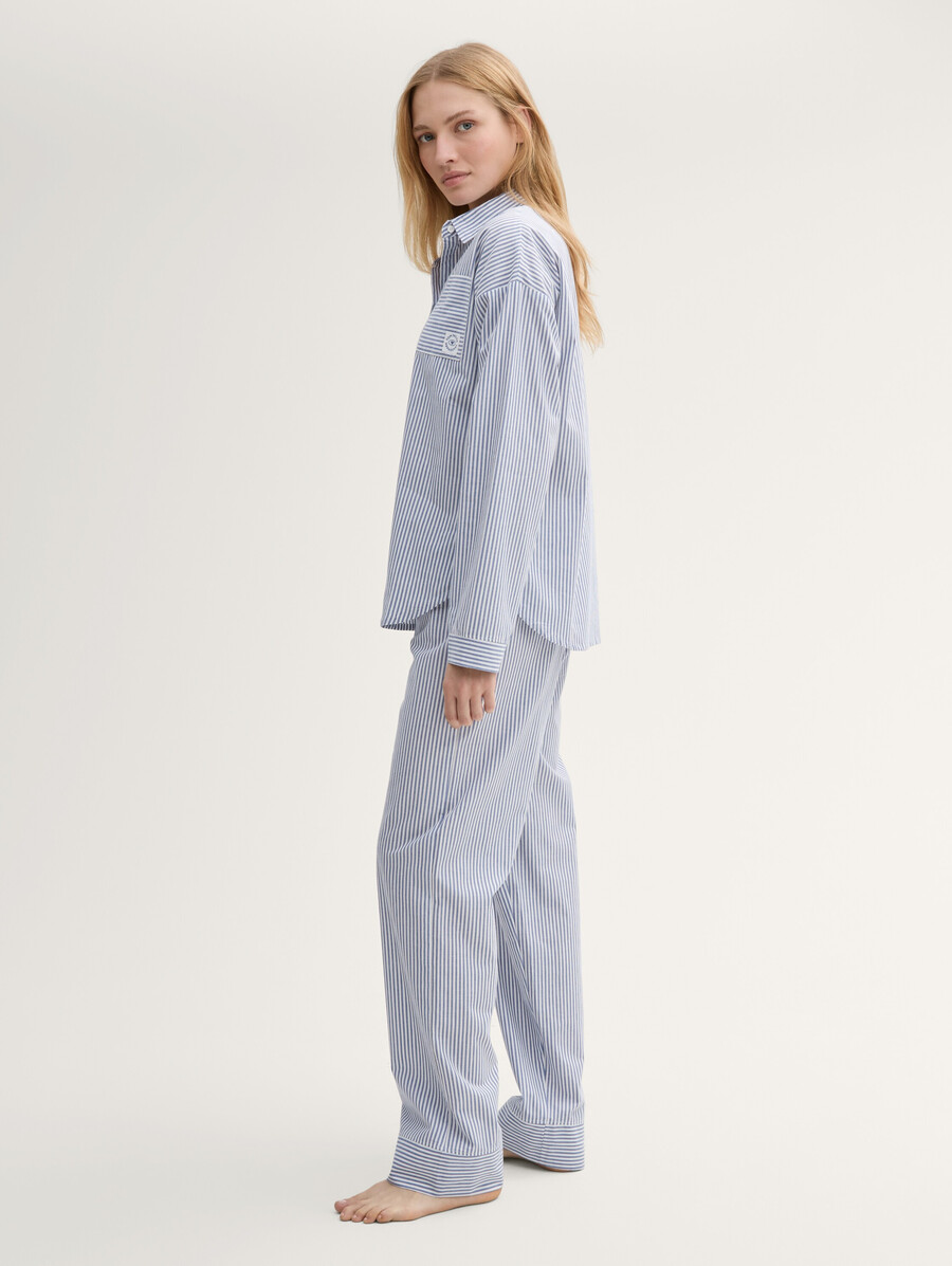 pyjama-set mit streifenmuster
