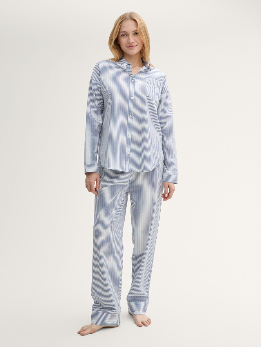 pyjama-set mit streifenmuster