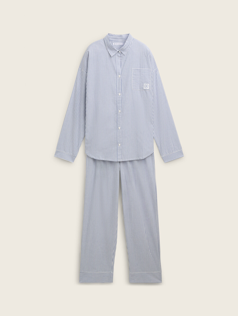 pyjama-set mit streifenmuster